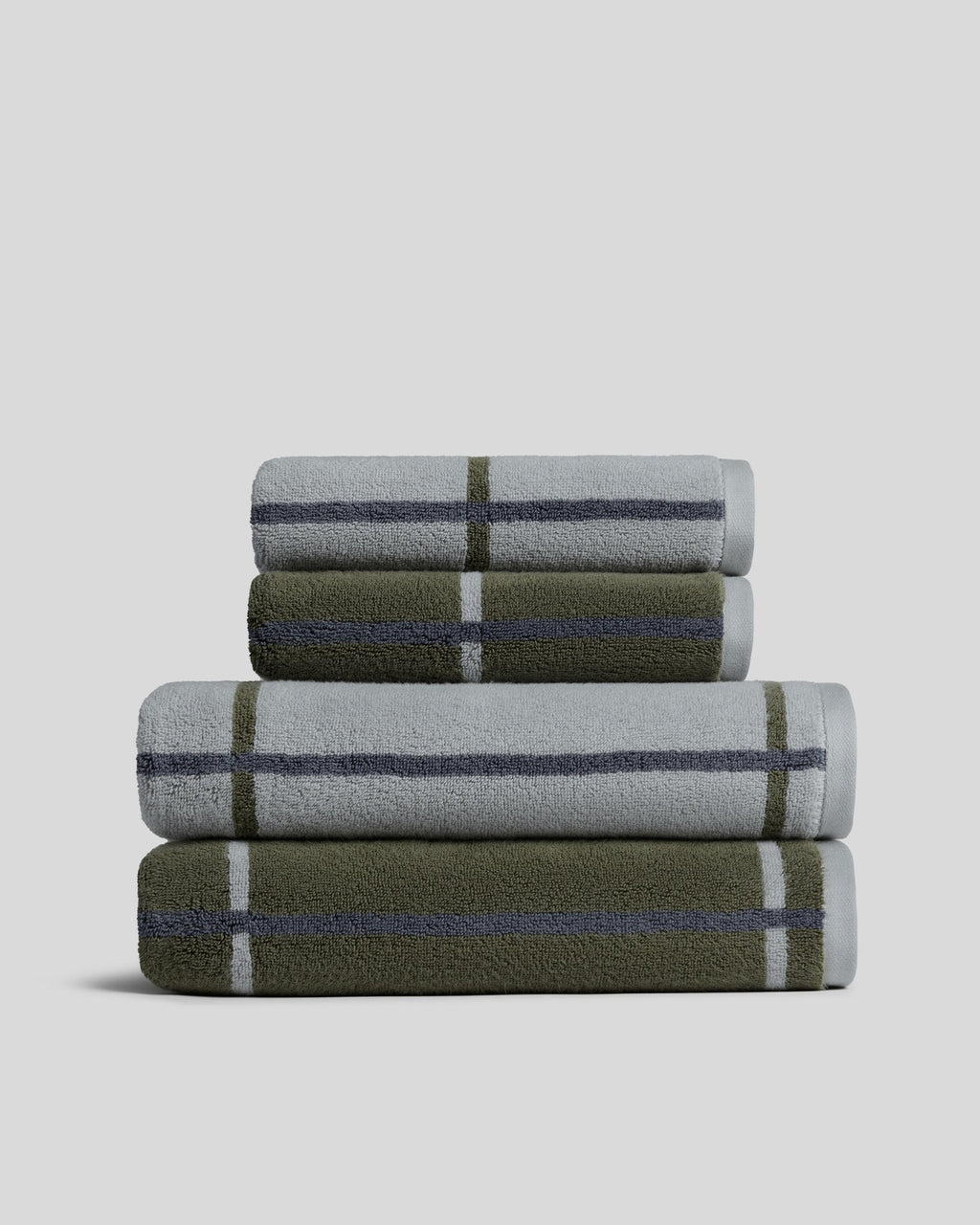2+2 Organic Plush Bath Bundle - Thyme Windowpane