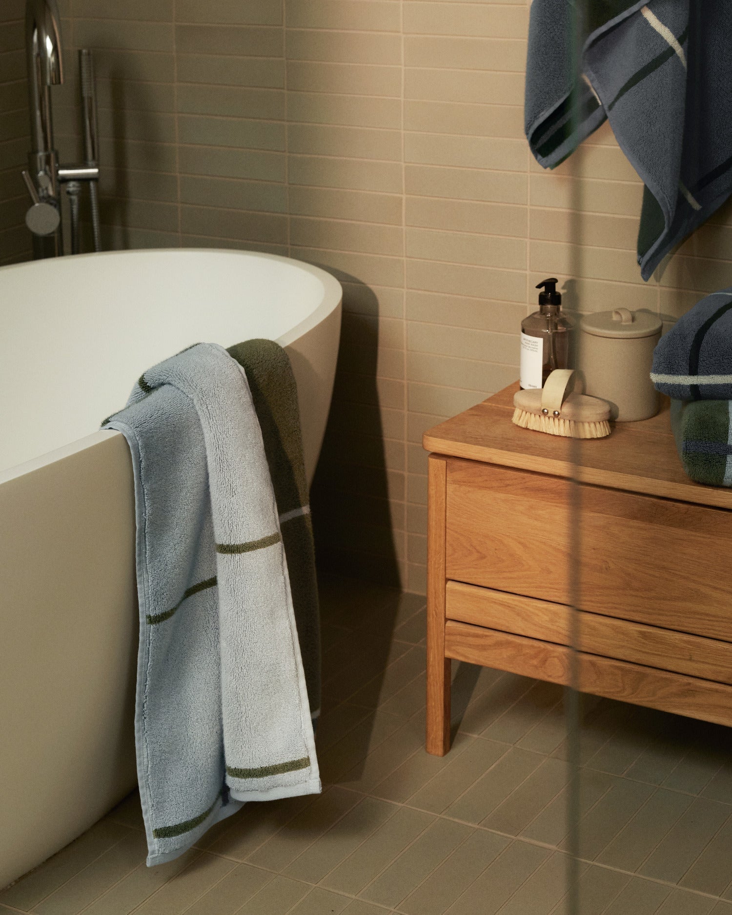 2+2 Organic Plush Bath Bundle - Thyme Windowpane